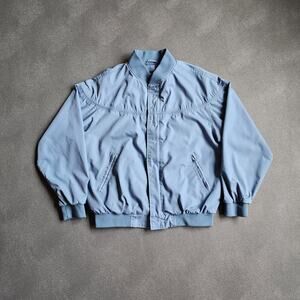 Vintage Y2K Haband Baby Blue Full Zip Polyester Casual Jacket Large